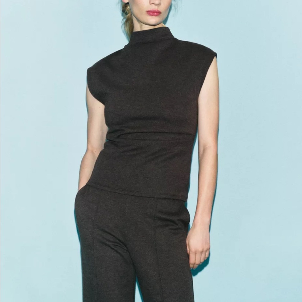 Zara mock neck top